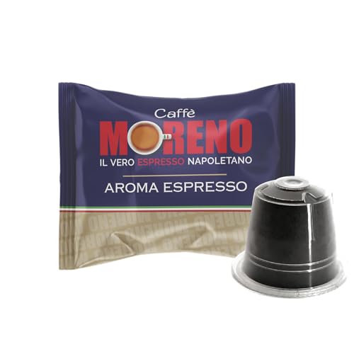 Caffe’ Moreno - 600 Capsule Compatibili Per Nespresso, Gusto Forte E Corposo, Aroma Espresso Bar, Cialde Compatibili Per Macchine Ad Uso Domestico Nespresso* Da 6,5G