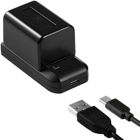Camcorder Video Digital Camera Travel Charger and 3.7V 2000mAh NP-FV5 Plus Li-ion Rechargeable Battery（NP-FV5 Plus Battery Charger） Cover