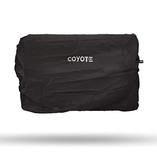 Coyote Outdoor Living 30 Inch Vinyl Protective Weatherproof Outdoor Built In Grill Custom Fitted Cover for C2SL30 Grill Model, Black