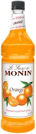 Monin - Orange Flavored Syrup, Plastic Bottle (1 liter)