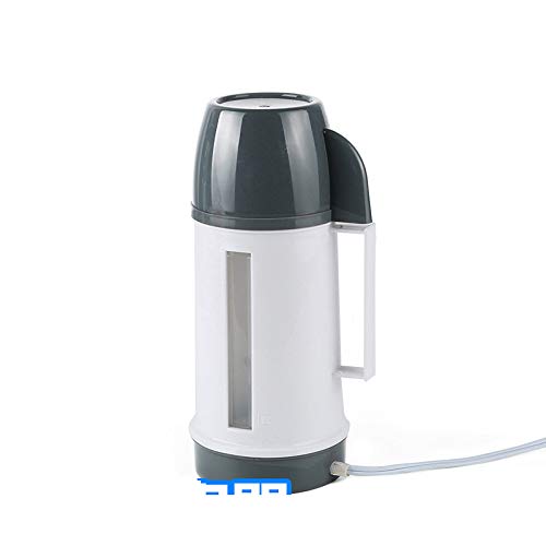 Czajnik elektryczny 12V/24V przenośny Van samochód ciężarowy zapalniczka CIG 1L/600ML TR podłącz silnik do domu uniwersalny samochód podgrzewany elektrycznie kubek (Color : White 600ml, Size : 24V-2