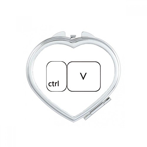 Miroir de poche Ctrl C Coeur maquillage compact portable