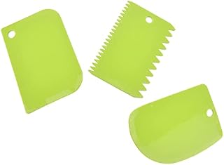 Plastic Cake Baking Scraper for Cake Decorating, Set of 3 Spatulas Cream Cake Edge Decorating