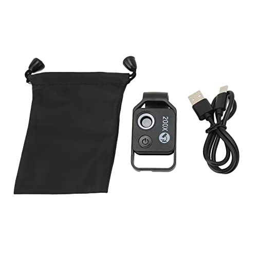 Image of Phone Microscope with CPL Lens /LED Light, 200X Pocket Microscope with Universal Phone Clip, Portable Microscope Phone Camera for Outdoor Photography