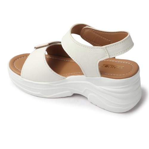 Image of LENSBURY Women Stylish Slippers Wedges I Flat Slip on Sandals I Stylish and Casual for Everyday use I Comfortable & Lightweight for Girls & Ladies LJOJO56