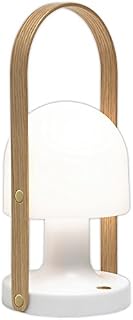 Marset A657-001 Follow Me Table Lamp, Polycarbonate/Wood, White