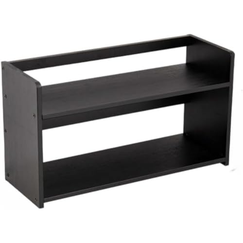 Wyazziv北欧風スパイスラック スパイス収納・ボトルラック機能 キッチンコンロ・シンク周り・デスクトップ用 大容量 省スペース すぐに使える スタイリッシュ キッチン・バスルームで活用 収納効率高 (2層60デスクトップ収納ラック,ブラック)