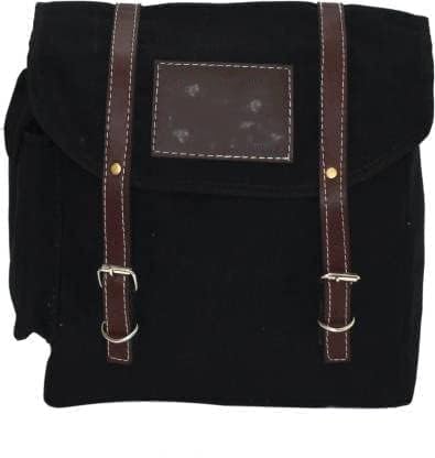 KOHLI BULLET ACCESSORIES Side Canvas Bag 10ltr for RE Classic Electra Standard 350/500cc (Black)-image-47