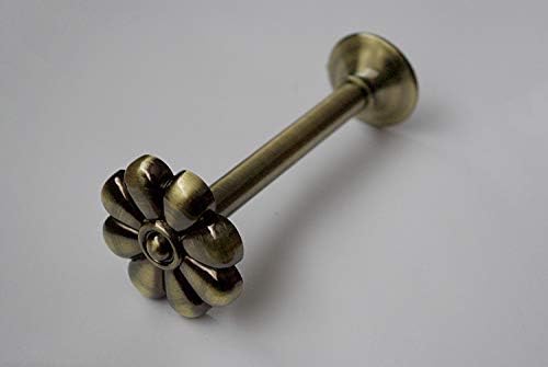 GNTS Decor Metal Wall Curtain Holdbacks 'Flower' - Antique Gold/Bronze 125mm / 55mm (Pack of 2)