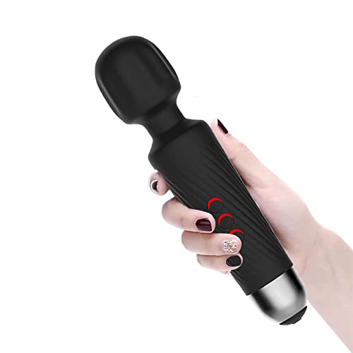 Raykel 電マ バイブ 小型 防水 コードレス 静音 ミニ電マ 軽量 強力 人気（ブラック） - 画像1