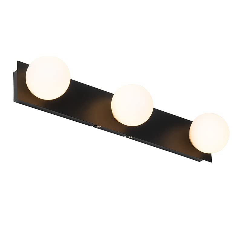 Applique murale 3 lumières L 480 mm Noir Moderne éclairage extérieur