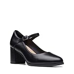 Clarks Freva55 Strap Womens Black Leather, 5