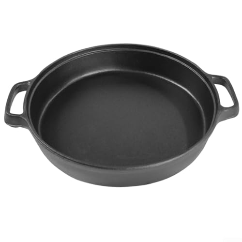Sartén antiadherente para parrilla de inducción, sartén de hierro fundido para cocinas de inducción, material de hierro fundido sólido, utensilios de cocina resistentes para cocinar y saltear (25 cm)
