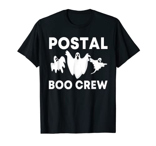 Disfraz espeluznante para fiesta de Halloween de Postal Boo Crew Worker Camiseta