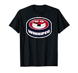 Hockey Winnipeg Canadá Divertido Niño Adulto Puck Smile Face, Liga de Hockey sobre Hielo Escuela Secundaria, Escuela Secundaria, Escuela de Grado, Divertido Hockey Deportivo Ropa de Regalo Niño Niña Juvenil Liga de Niños Adultos Hombres Ciudad Resultados de Juego de Potencia Diente Perdido para Porteros Defensas