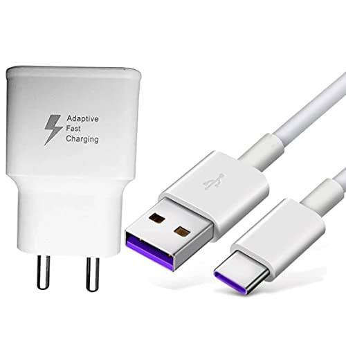 Image of 15W Travel Adapter USB Type with Type C Cable Fast Charger Compatible for Samsung M52 /F41 / /M10S /M20 /M21 /M21S /M30 /M32 5G /M40