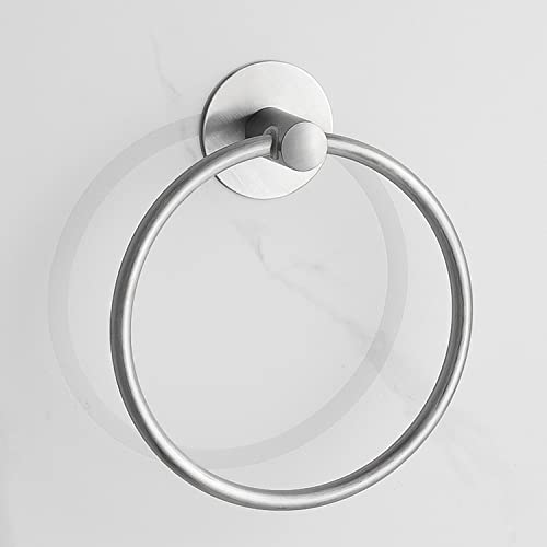 Besteffie Adhesive Towel Ring Wall Mount Hand Towel Ring Self Adhesive Towel Hanger Premium Sus304 Stainless Steel Rustproof Brushed Nickel, Kitchen, Bathroom Hand Towel Holder #TOP4
