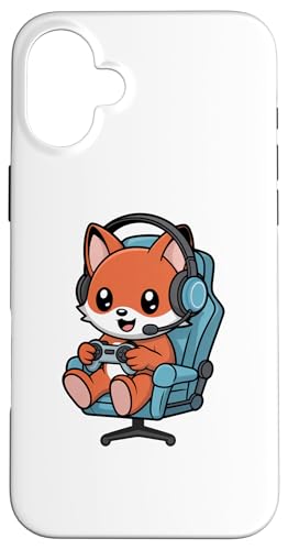 Funny Gamer Red Fox Gaming Video Game Enthusiast Boys Kids �X�}�z�P�[�X iPhone 16 Plus �p