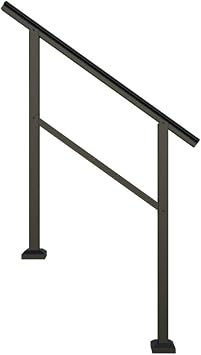 4 Aluminum Handrail, Matte Black