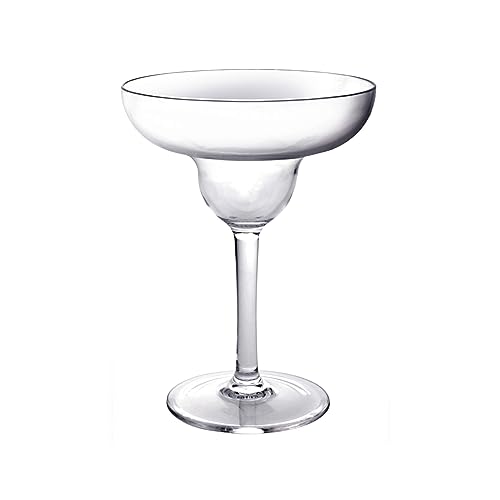 TrueCraftware- 9 oz Polycarbonate Margarita Glass Clear Color- Stemware Beverage Plastic Drinking Glass Margarita Cup Martini Frozen Daiquiri Frozen Cocktail Glass