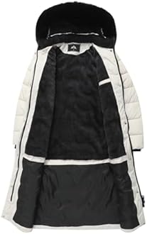 MOERDENG Women's Waterproof Long Winter Coat Thickened Down Alternative Jacket Warm Puffer Jacket Parka