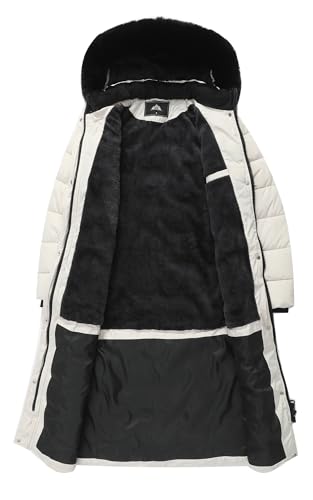 MOERDENG Women's Waterproof Long Winter Coat Thickened Down Alternative Jacket Warm Puffer Jacket Parka