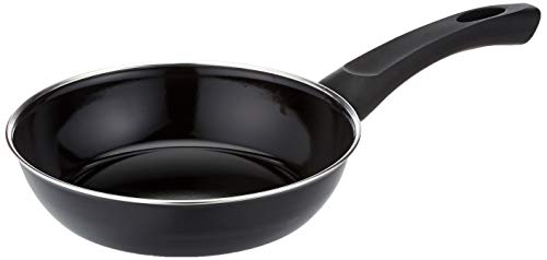 Riess, 0051-022, Gourmetpfanne 20, CLASSIC - SCHWARZEMAILLE, Durchmesser 20 cm, Höhe 6.5 cm, Inhalt 1 Liter, Emaille, schwarz, Bratpfanne, Induktion