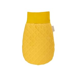 KraftKids Trappelzak mousseline gewatteerde geel patroon voor de herfst/winter van mousseline katoen en warm fleece verkrijgbaar in twee maten