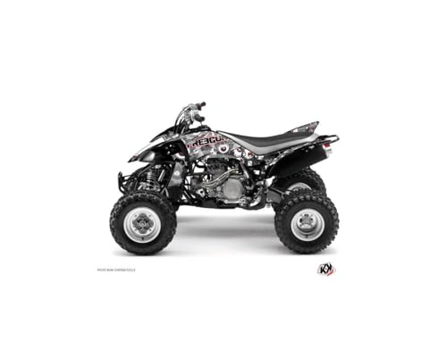 Kit déco Yamaha 450 YFZ rouge résistant aux UV, graphisme Freegun Eyed pour quad 2004-2009