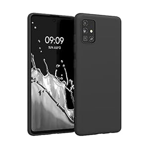 kwmobile telefoonhoesje compatibel met Samsung Galaxy A51 hoesje - Zachte case voor smartphone - Back cover in mat zwart
