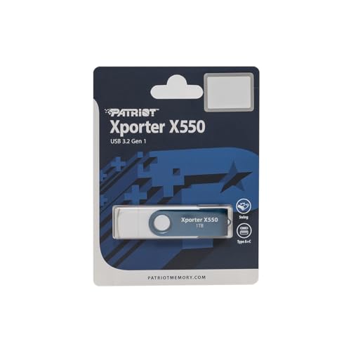 Patriot XPORTER X550 1TB USB 3.2 Gen 1 Type-A+C Flash Drive - Thumb Drive - Pen Drive - PS1TX550AAD