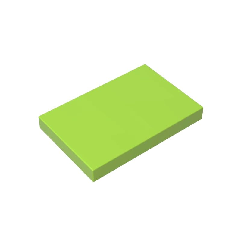 GDS-1039 Compatible with LEGO 26603 Foundation Plate Tile 2x3, Lime, 50 PCS