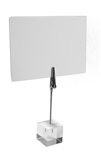 Set 6 porta targhette con base a cubo e clip - 5