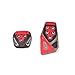 WHSDBPXP Brake Pedal Car Styling Racing Pedals Universal Automatic Set Kit car Foot Pads(Automatic Red Set)