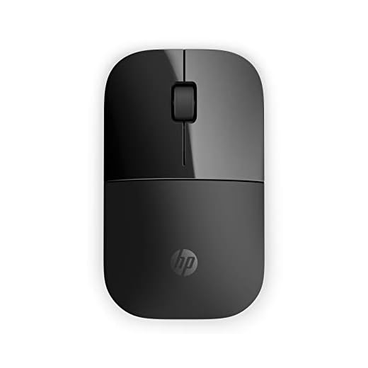 HP Z3700 G2 Wireless Mouse - Onyx Black, Sleek Portable Design fits Comfortably Anywhere, 2.4GHz Wireless Receiver, Blue Optical, for Wins PC, Laptop, Notebook, Mac, Chromebook (681R7AA#ABL)