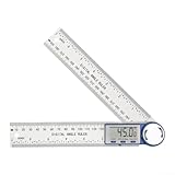 200 mm 2-in-1 Digitales Winkellineal und Winkelmesser mit LCD-Display...