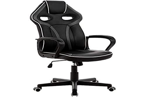 Cadeira Gamer Pelegrin em Couro Pu Pel-3017 Preta e Cinza