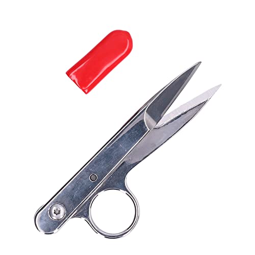 Hztyyier Ergonomic V-Shaped Stainless Steel Sewing Scissors, Yarn Thread Cutter, Fabric Embroidery Scissors for Tailor Dressmaker