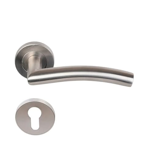 Paire de Poignées KLOSE besser sur Rosaces Elsa vague Inox 304 - +1 Paire de rosaces cylindre