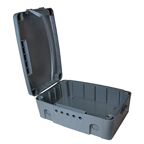 LogiLink LPS223 - wetterfeste Elektronik Box für den Aussenbereich (Outdoor) in grau mit Staub und Spritzwasserschutz (IP54), 32x21x11.5cm