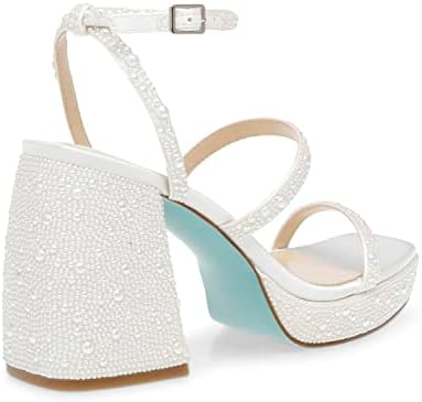 Betsey Johnson Women's Denni Heeled Sandal, Pearl, 10 | Image 2