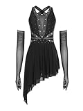 L'ourlet asymétrique ajoute une touche moderne et tendance, créant une silhouette dynamique et accrocheuse qui se démarque