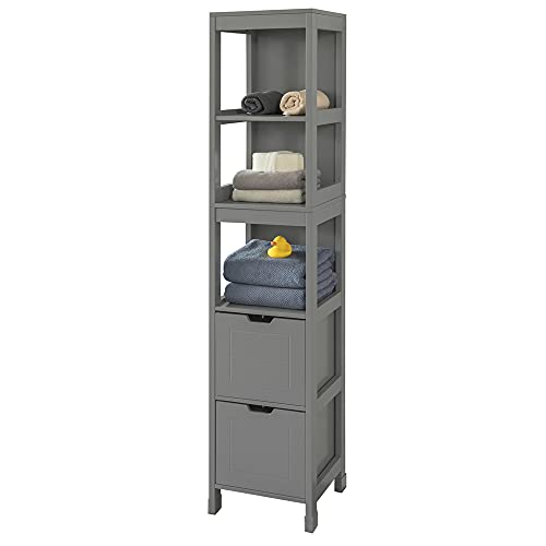 Achieve Optimal Organization with Grey Bathroom Storage Floor