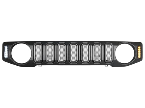ジムニー JB64W ジムニーシエラ JB74W LEDデイライト LEDウインカー付き カーボン調ダクト フロントグリル