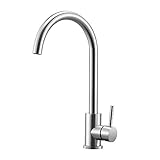 Hochwertige Materialien und Verarbeitung: Die Küchenarmatur aus massivem Edelstahl, bleifrei, rostfrei und langlebig. Matte gebürstete Oberfläche kann Fingerabdrücke und wasserflecke verhindern, leicht zu pflegen und reignen.