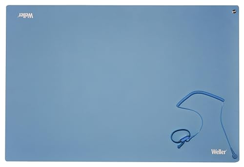Weller T0051403699 antystatyczna mata lutownicza ESD Premium Stacja robocza, zestaw, 900 x 600 mm, niebieska mata lutownicza