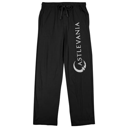 Castlevania Crescent Title Logo Adult Black Sleep Pants-M