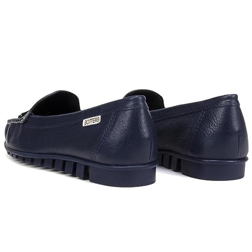 Mocassim Feminino Bottero em Couro Marinho - 37