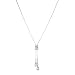 Lavany Women's Necklace Pendant, Luxury Long Necklace Sweater with Crystal Pearls Pendant Charm for Women (Silver)