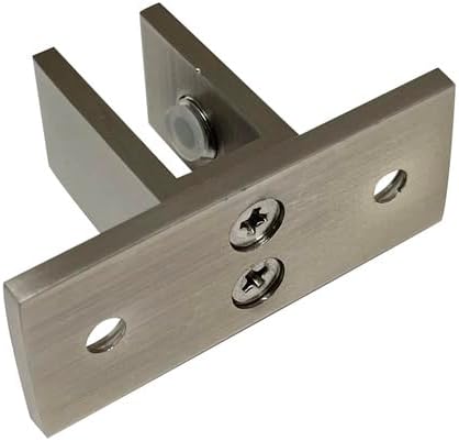 CRL Brushed Nickel Short Leg Set Screw Glass Shelf Clamp for 1/4" to 5/16" Glass